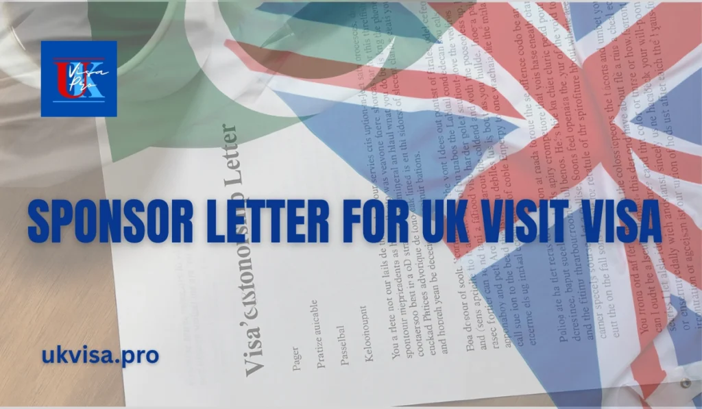Sponsor Letter for UK Visit Visa